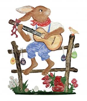 Le lapin de Pâques joue de la guitare (Wanderhase) 