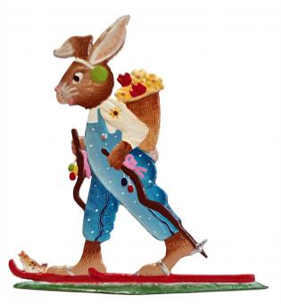 Le lapin de Pâques en ski de fond 