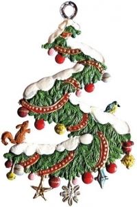 Ornament: Christmas Wreath Spiral 