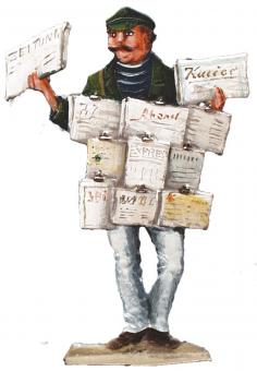 Vendeur de journaux vers 1930 