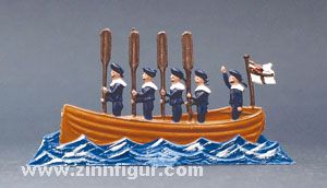 Rowboat with sailors 