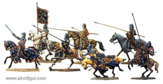 L'attaque de Charles de Valois, comte d'Alençon et du Perche avec sa bannière le 26 août 1346 à la bataille de Crécy 