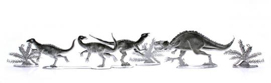 Tyrannosaurus en lutte avec un hypsilophode 