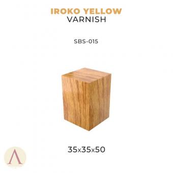 Plinthes en bois Iroko &quot;brun clair&quot; 35 x 35 x 50 mm 