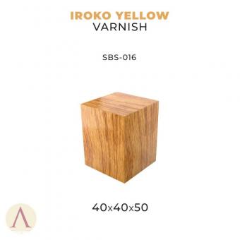 Plinthes en bois Iroko &quot;brun clair&quot; 40 x 40 x 50 mm 