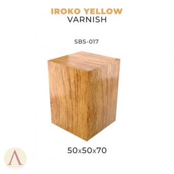 Plinthes en bois Iroko &quot;brun clair&quot; 50 x 50 x 70 mm 
