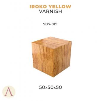 Plinthes en bois Iroko &quot;brun clair&quot; 50 x 50 x 50 mm 