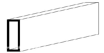 Rechteck-Rohr 3,2 x 6,3 mm 