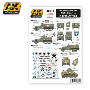 US Halftracks and M5A1 in North Africa Decal Set 