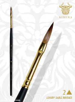 Pinceau avec pointe de flèche N2 - Kimera Kolinsky Sable Brushes 