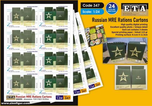 Russian MRE Rations Cartons 