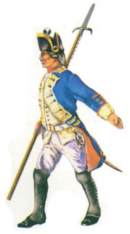 Sous-officier mousquetaire vers 1750 