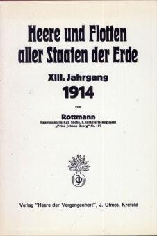 Rottmann : Armées et flottes de tous les États de la terre. XIIIe année 1914 