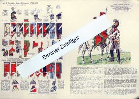Brauer, H. M. (éd.) : Uniformbogen Nr. 8 Sachsen. Régiments de cavalerie 1793-1815 