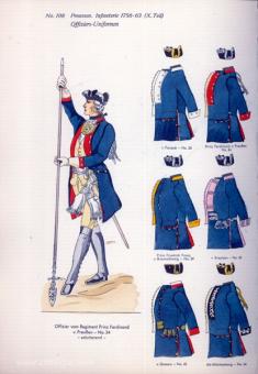 Brauer, H. M. (Hrsg.): Uniformbogen Nr. 108 Teil 10 Offiziersuniformen der preußischen Infanterie zwischen 1756 und 1763 