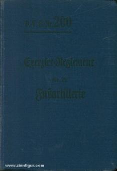 Règlement d'exercice pour l'artillerie à pied. Du 19 novembre 1908 
