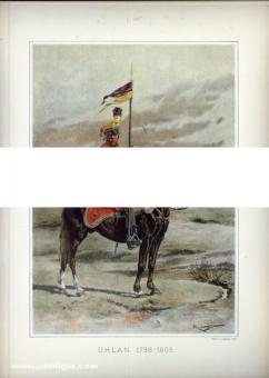 Ottenfeld, R./ Teuber, O. : L'armée autrichienne de 1700 à 1867. planche unique : Uhlan 1798-1805 