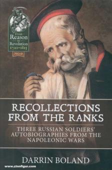 Boland, Darrin : Recollections from the Ranks. Trois autobiographies de soldats russes pendant les guerres napoléoniennes 