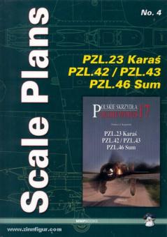 Karnas, D. : Plans d'échelle. Cahier 4 : PZL.23 Karas, PZL.42 / PZL.43, PZL.46 Sum 