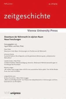 Böhler, Ingrid/Pirker, Peter (éd.) : Deserteurure der Wehrmacht im alpinen Raum. Nouvelles recherches 