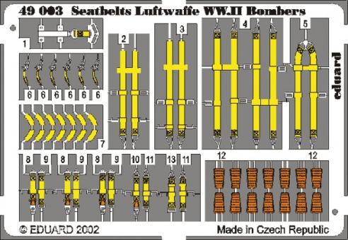 Seatbelts Luftwaffe WWII Bombers 