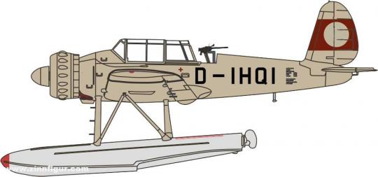 Arado AR196 D-IHQI Prototype 1938 (sans croix gammée) 