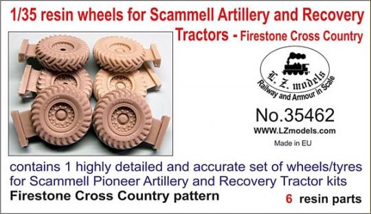 Resin Wheels for Scammel Artillery and Recovery Tractors "Firestone Cross Country" 