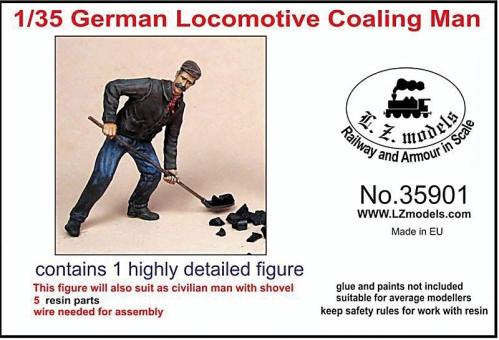 German Locomotive Coaling Man 