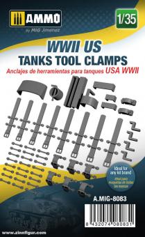 WWII US Tank Tool Clamps and Tie Downs 