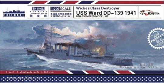 Destroyer USS Ward DD-139 - Wickes Class - 1941 - Limited Edition 