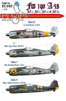 Fw 190A-5 "JG1, JG2, JG11 & JG54" Decals 