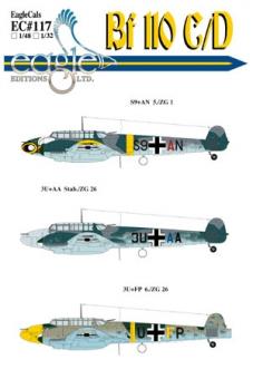 Bf 110C/D Zerstörer Part 1 Decals 