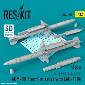 Missiles AGM-88 Harm avec LAU-118A (2 pièces) 