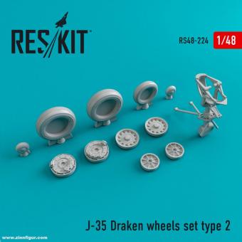 J-35 "Draken" wheels set type 2 