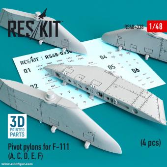 Pivot Pylone für F-111 (A, C, D, E, F) (4 Stück) 