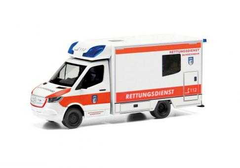 Mercedes-Benz Sprinter 18 Fahrtec RTW "Service de secours de l'armée allemande Médecin d'urgence" 