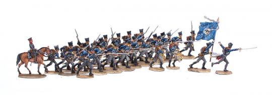 L'infanterie prussienne à l'attaque 