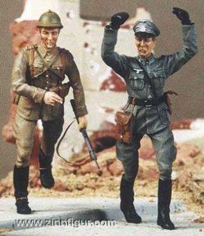 Cavalier avec un soldat allemand capturé 