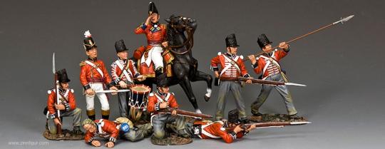 Infanterie britannique &quot;Sang, balles & acier froid&quot; Coffret de collection avec 9 figurines ! 