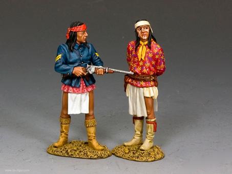 Gefangener Apache mit Wache 