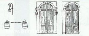 Porte à deux vantaux et accessoires 
