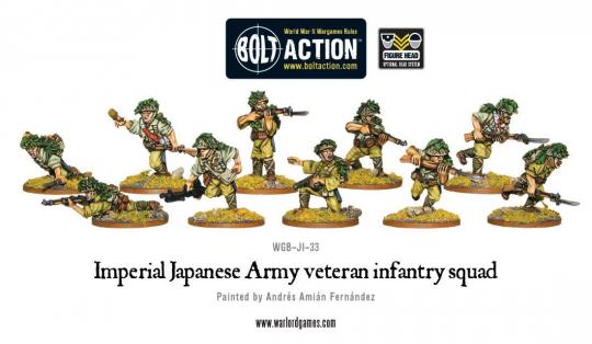 Troupe d'infanterie japonaise vétérane 