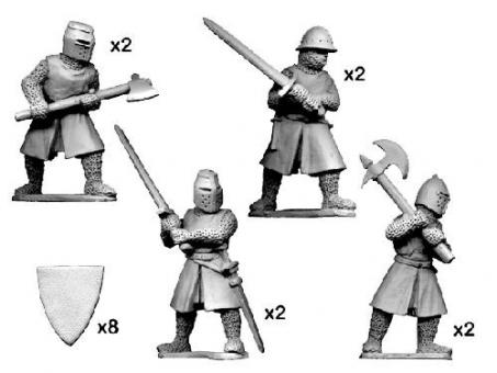 Dismounted Knights with Big Weapons 