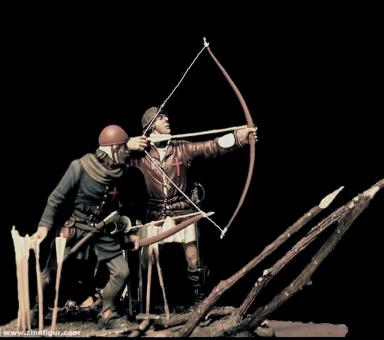 Englische Bogenschützen bei Agincourt 