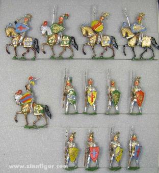 Heyde / Dresde : chevaliers, à cheval et à pied, Marsch, 11e siècle à 15e siècle 
