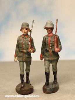 Elastolin : Deux soldats de la Reichswehr en marche, 1919 à 1935 