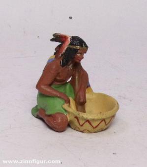 Elastolin : Indienne avec bol, 19e siècle 