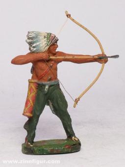 Elastolin : Indien debout avec un arc, 19e siècle 