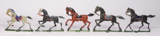 Divers fabricants : 5 chevaux sans cavalier, 1871 à 1918 