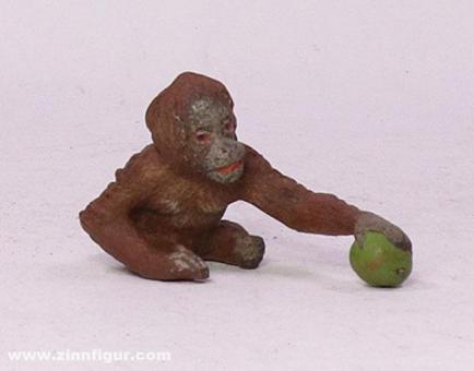 Jeune orang-outan avec ballon 